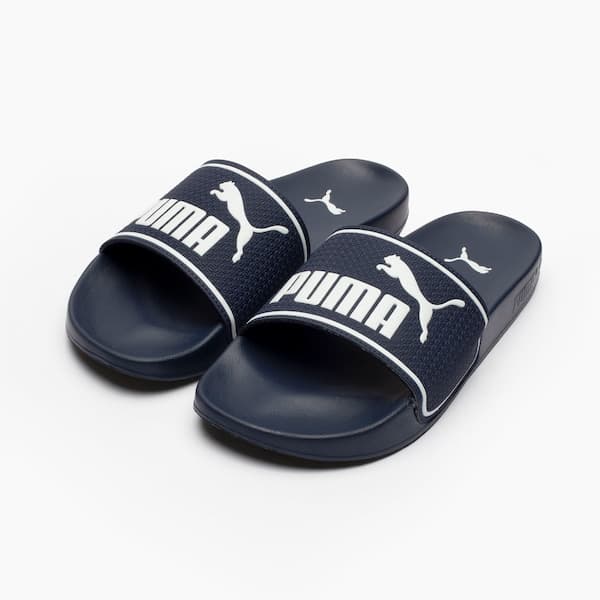 Sandália Puma Leadcat 20 Azul Marinho Adulto, com detalhes em branco.