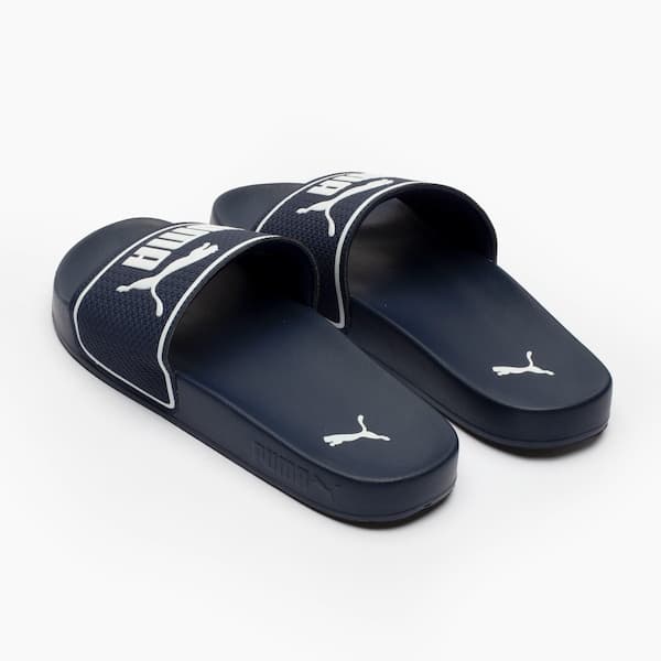 Sandália Puma Leadcat 20 Azul Marinho Adulto, com logotipo Puma branco.