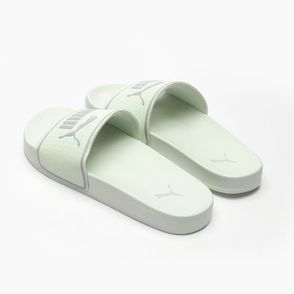 Puma Leadcat 20 Slide Adult, chinelo branco translúcido com sola.