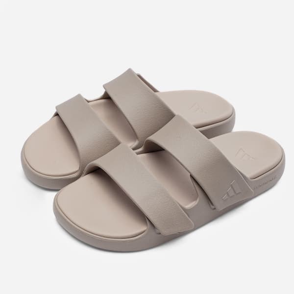 Adidas Znscape Flip Flops com tiras ajustáveis, bege, estilo moderno.