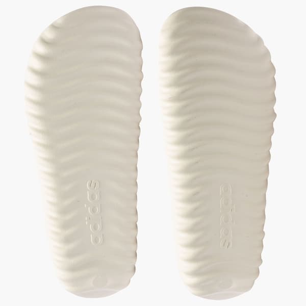 Sola texturizada da Adidas Adissage 360REC Slide Sandal Velcro branco