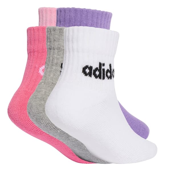 Kit de Meias adidas Ankle Linear Infantil 5 Pares