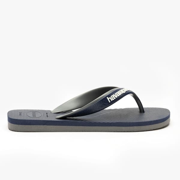 Chinelos Havaianas Dual Adulto em preto com texto branco