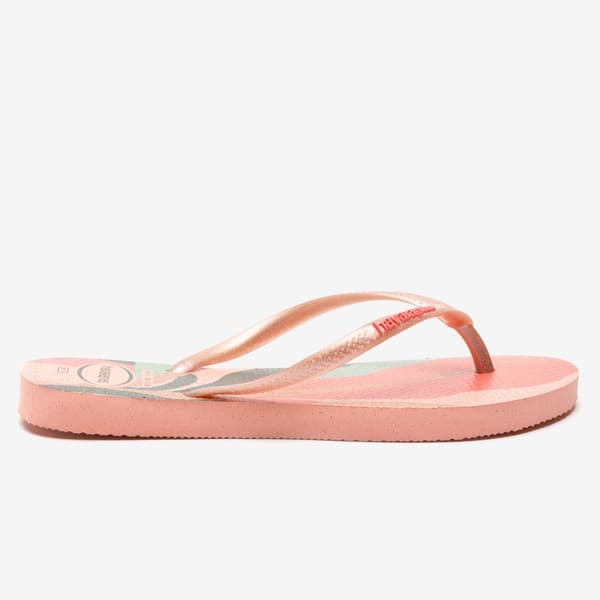 Chinelo Feminino Havaianas Slim Palette Glow com design floral multicolorido