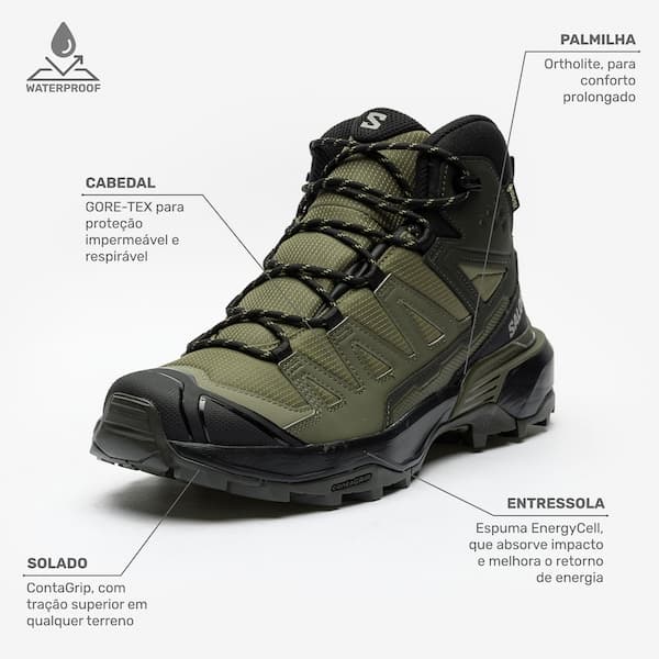 Bota Masculina Salomon X Ultra 360 MID GTX M