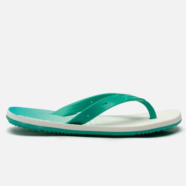 Chinelo Kenner New Summer Adulto, verde turquesa e branco, com logo Kenner
