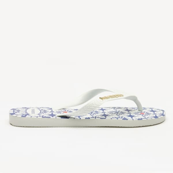 Chinelo Havaianas Adulto Top São Luis azul e branco