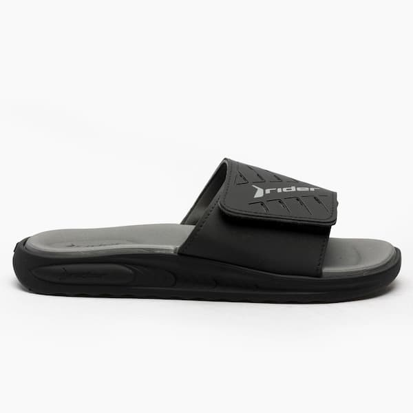 Chinelo esportivo preto e cinza Rider