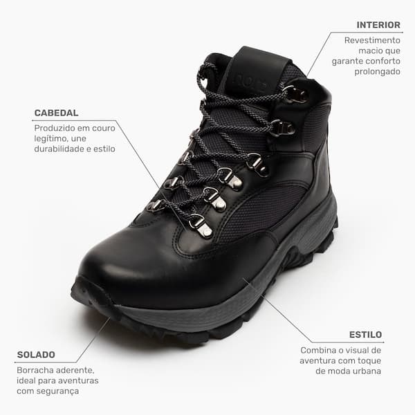 Bota de Couro Masculina Nord Outside