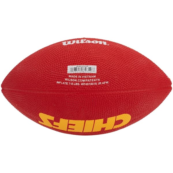 Bola de Futebol Americano Wilson NFL Team Tailgate JR Kansas Chiefs