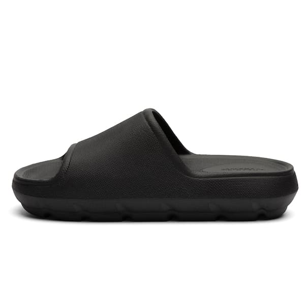 Chinelo preto de dedo Oxer Vega, com sola texturizada, vista frontal