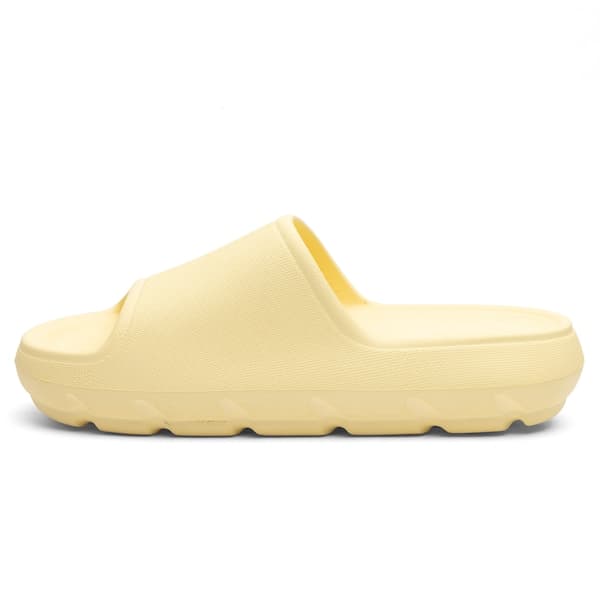 Chinelo de dedo amarelo com sola em ranhuras, CHINELO OXER VEGA