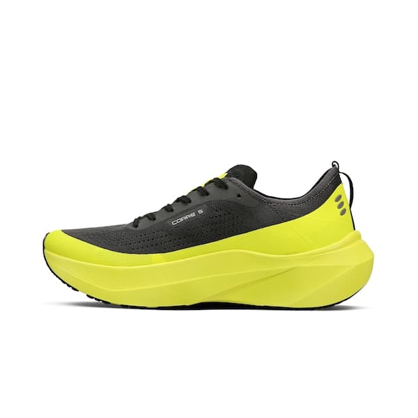 Tênis de Corrida Unissex Olympikus Corre 5 Preto e Amarelo Fluorescente