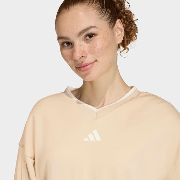 Blusa de Moletom adidas Gola Careca Stadium Feminina