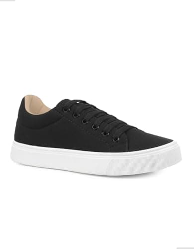 Tênis casual feminino preto Gabriela Ribeiro, confortável, estilo minimalista.