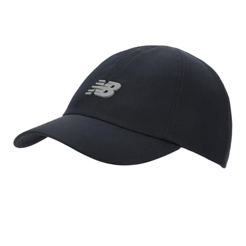 New Balance Chapéu de corrida masculino, feminino, unissex, 6 painéis, bonés esportivos estilosos para adultos, tamanho único, V 2.0 - Preto, Tamanho �nico