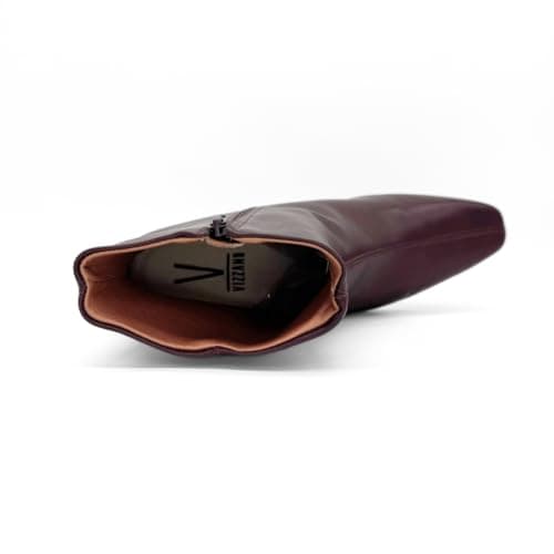 Bota Feminina Vizzano Napa Genebra – Elegância e Versatilidade para o Dia a Dia (1, Burgundy, Padrão, BR, Adulto, Numérico, 39)