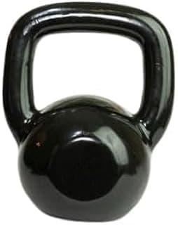 Kettlebell Emborrachado Preto, 4 kg, para Crossfit e Academia em Casa