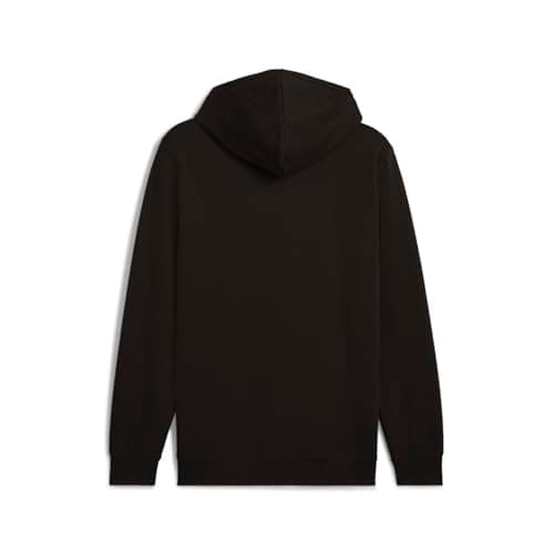 PUMA Moletom masculino com capuz de lã com logotipo Essentials (disponível em tamanho grande e alto), Puma Preto Ss25, GG