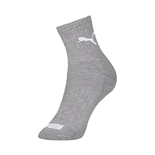 Meia Esportiva Cano Médio, Puma, Masculino, Branco/Cinza/Preto, 39/43
