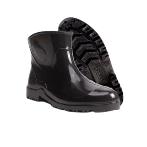 Bota Galocha Borracha Pvc Forrada Cano Curto Açougue Limpeza (Preto, 40)