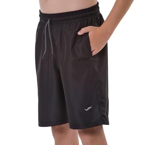 ELITE Short Academia Masculino Bermuda Esportiva Com Bolso, Preto, EG6