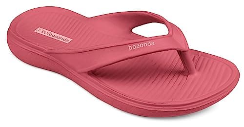 Chinelo rosa escuro Boaonda, design ergonômico, sola texturizada, marca visível
