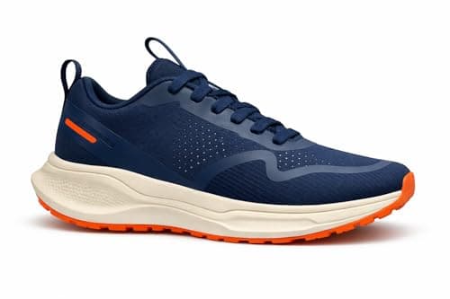 Tenis Masculino Original Academia Caminhada Leve Original (Marinho/Laranja, BR, Adulto, Numérico, 42)
