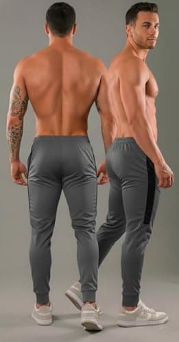 Calça Esportiva DryFit Masculina Comprimento Longo Tamanho GG Cor Chumbo/Preto com Ajuste por Cordão