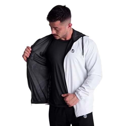Jaqueta Corta Vento Masculina Imperméavel Forrada Esportiva Proteção Contra Chuva Type One (BR, Alfa, P, Regular, Regular, Branco)