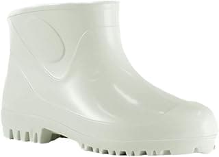 Bota Galocha Borracha Pvc Forrada Cano Curto Açougue Limpeza (Branco, 40)