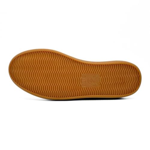 Solado marrom do tênis casual adulto off-white Vizzano com design ondulado.