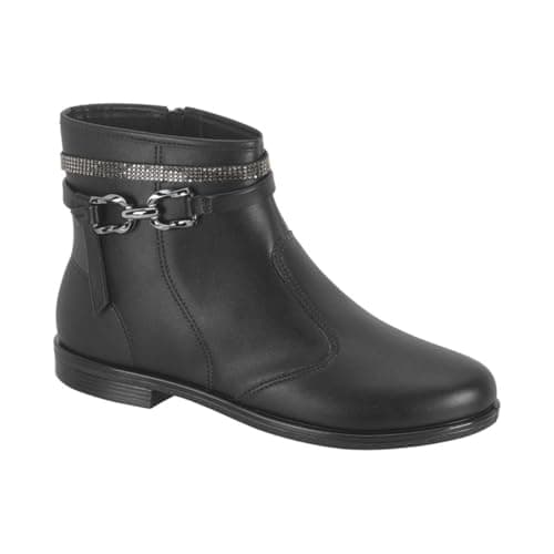 Bota Cano Curto Beira Rio Napa Estonia Salto Baixo - Confortável Leve e Uso no Dia a Dia (Preto, Bota, BR, Adulto, Numérico, 36)