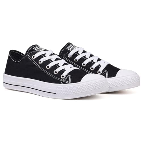 Tênis casual feminino cano baixo preto branco