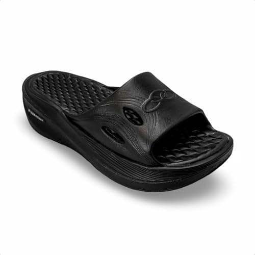 Chinelo masculino preto Olympikus Pos Corre com design ergonômico e ventilação