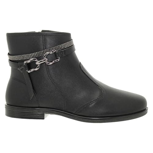 Bota Cano Curto Beira Rio Napa Estonia Salto Baixo - Confortável Leve e Uso no Dia a Dia (Preto, Bota, BR, Adulto, Numérico, 36)