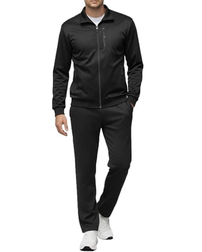 GYMELITE Agasalho Esportivo Masculino X-Large Preto com Manga Comprida e Jaqueta com Zíper Completo
