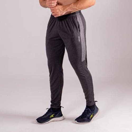 Genérico Calça Masculina Dry Fit Slim Esportiva Fitness Academia Com Bolso Lateral Tecido Reforçado (BR, Alfa, G, Regular, Regular, Cinza)