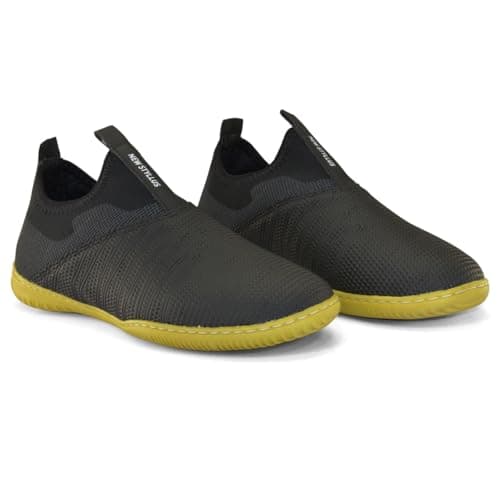 New Styllus, Chuteira Calce Fácil, Futebol Indoor Futsal Quadra, Preta, 28, Par