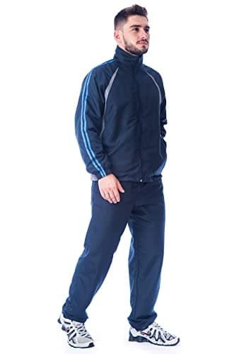 Agasalho Masculino Tactel Calça E Jaqueta Forrado Esportivo Tamanho:M;Cor:Azul