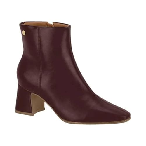 Bota Feminina Vizzano Napa Genebra – Elegância e Versatilidade para o Dia a Dia (1, Burgundy, Padrão, BR, Adulto, Numérico, 39)