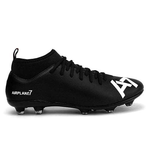Chuteira Botinha A7 Futebol Campo Gramado Com Travas (Preto, BR, Adulto, Numérico, 40)