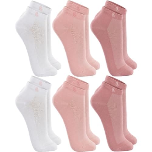 LUPO Kit 3 Meia Cano Baixo Curto Esportiva Algodão Punho Soft Feminina Adulto, 1 Branco - 1 Bubble Gum - 1 Malva, M (37-40)