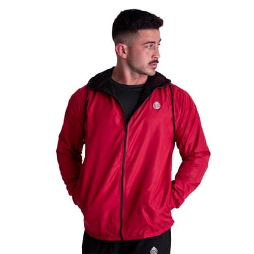 Jaqueta Corta Vento Masculina Imperméavel Forrada Esportiva Proteção Contra Chuva Type One (BR, Alfa, M, Regular, Regular, Vermelho)