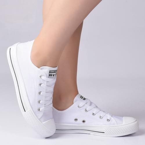Tenis Casual Feminino Branco Cano Baixo Moda Leve Tamanho 37/38