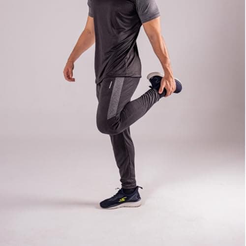 Genérico Calça Masculina Dry Fit Slim Esportiva Fitness Academia Com Bolso Lateral Tecido Reforçado (BR, Alfa, G, Regular, Regular, Cinza)