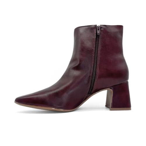 Bota Feminina Vizzano Napa Genebra – Elegância e Versatilidade para o Dia a Dia (1, Burgundy, Padrão, BR, Adulto, Numérico, 39)