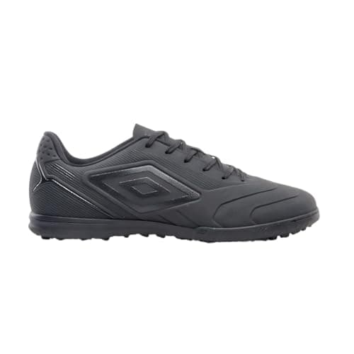 Chuteira Umbro Attak III Society Preta, calçado esportivo preto com logo Umbro