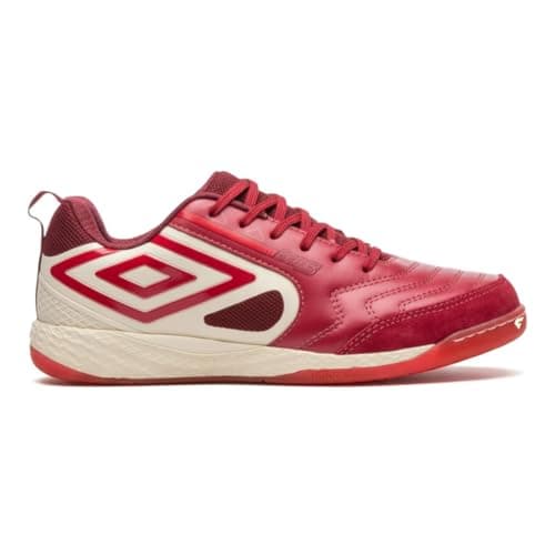 Chuteira Futsal Profissional Umbro Pro 5 Bump Vermelho e Branco