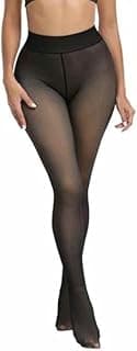 Meia-Calça Térmica Feminina Translúcida com Forro Peluciado Litwod Cintura Alta Quente e Confortável para o Inverno